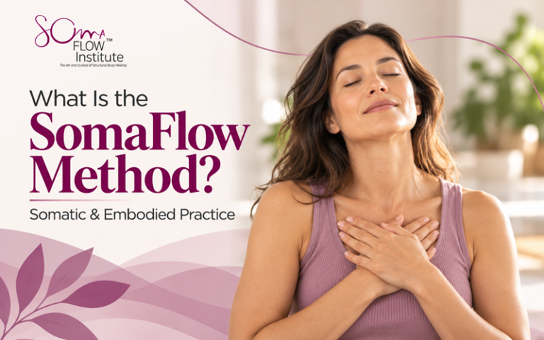 SomaFlow Method demonstrating somatic movement and embodied practice to develop body awareness.